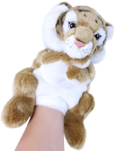 Jucărie de pluș Rappa Eco Friends - Marionetă, Tigru, 28 cm