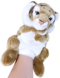 Jucărie de pluș Rappa Eco Friends - Marionetă, Tigru, 28 cm