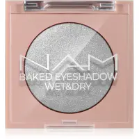 NAM Baked Eyeshadow umbre de pleoape cu sclipici culoare 02 Silver Lining 4 g