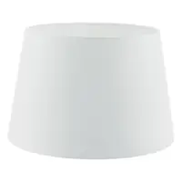 Abajur Cezanne White Faux Silk Tapered Drum Shade 35cm