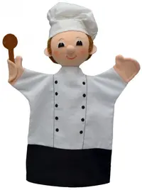 Papusa pentru teatru Moravska ustredna Brno - Bucătar, 30 cm