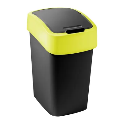 Coș de gunoi galben/negru pentru reciclare din plastic 9 l Flip Bin – Curver