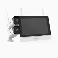 Sistem performant de supraveghere video ANNKE N44WET+I71GK*2, NVR cu ccran tactil 7 inch, 2 camere interior/exterior 3MP, Full HD, vedere nocturna IR, audio, rezistent la intemperii