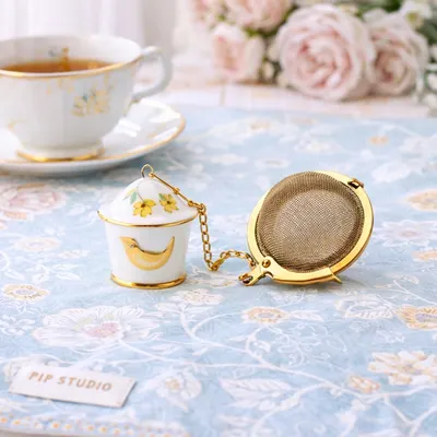 Set pentru ceai, din porțelan, cu infuzor, Pip Studio, colecția Floral