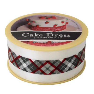 Bandă decorativă Cake Dress, pentru torturi și prăjituri, 4.5cm x 20m, Christmas Argintiu