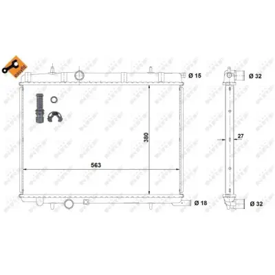 Radiator, racire motor NRF 58312