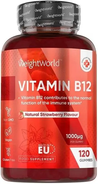 Vitamin В12, 1000 µg, 120 tablete de jeleu, Weight World