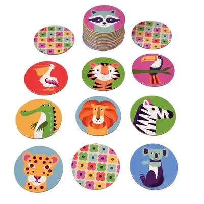 Joc de memorie Rex London – Creaturi colorate, 12 perechi