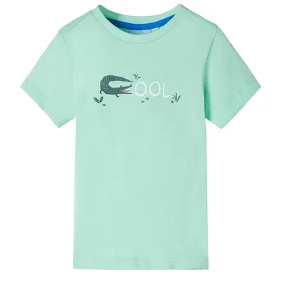 Tricou pentru copii cu mâneci scurte verde deschis 116