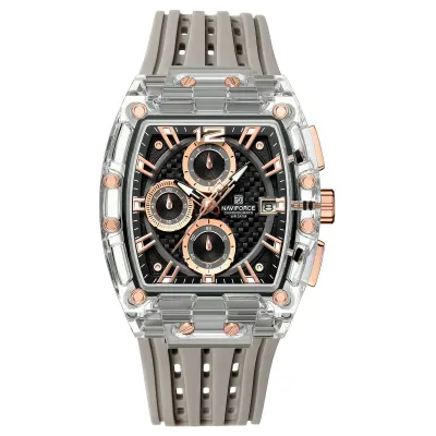 Ceas barbatesc de mana Naviforce Fashion Sport Casual Analog Quartz Gri