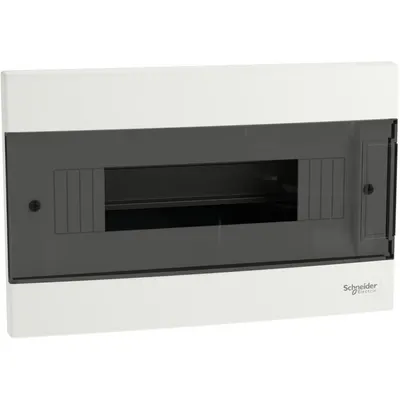 Tablou cu montaj incastrat, 1x12 Module, usa fumurie, cu 2 blocuri terminale Schneider EZ9EUA112