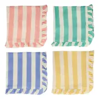 Șervețele 4 buc. din in Stripe Ruffle – Meri Meri