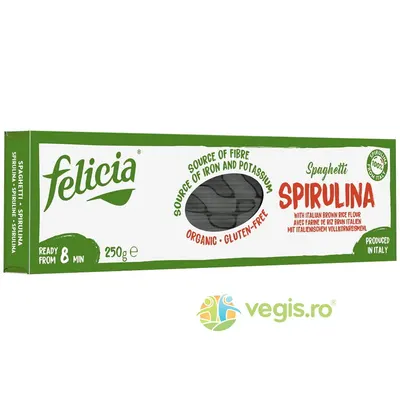 Spaghete din Faina de Orez Integral si Spirulina Ecologica/Bio 250g
