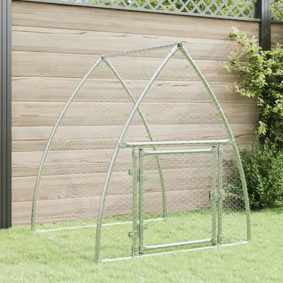 Gossi cotet pentru pasari, gri, 100x105x120 cm, otel galvanizat