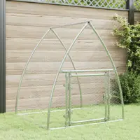Gossi cotet pentru pasari, gri, 100x105x120 cm, otel galvanizat
