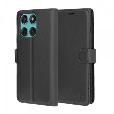 Husa pentru Motorola Edge 60 Fusion / Edge 60, Techsuit, Leather Folio, Neagra