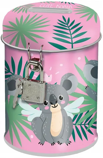Pușculiță de metal Derform Koala 10 - Cu lacăt