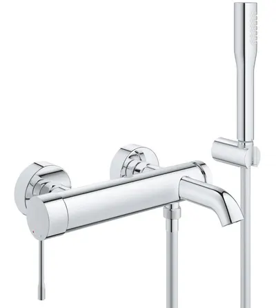 Set baterie cada Grohe Essence 25249001, 1/2 inch, diverter, set dus, 1 functie, Crom