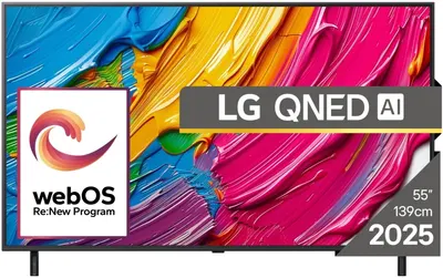 Smart TV LG - 55QNED80A3A, 55'', QNED, 4K, negru
