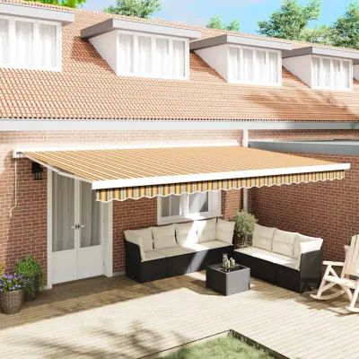 vidaXL Copertină retractabilă Multicolour 500 × 300 cm Stofă și Metal