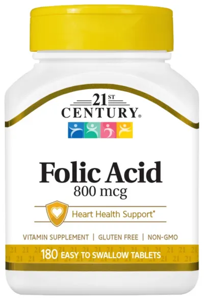 Folic Acid, 800 mcg, 180 tablete, 21st Century