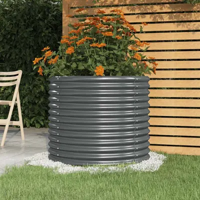 vidaXL Jardinieră antracit 80x80x68 cm oțel galvanizat