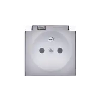 Carcasa pentru priza simpla- IP44 capac transparent , alb