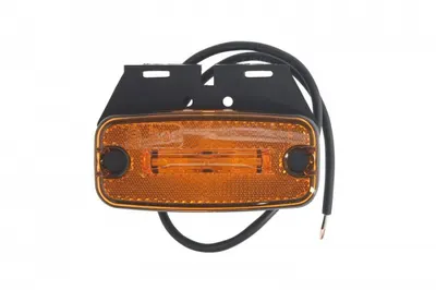 Lumini clarificare stanga dreapta, galben, LED, inaltime 43mm; latime 111mm; adancime 51mm, surub fixare orizontala, lungime cablu 500mm, cu cuier, 24V (IP6K9K)