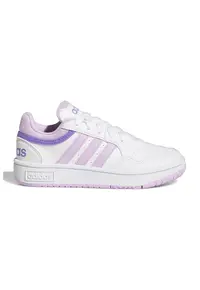Pantofi sport de piele ecologica Hoops 3.0 - Alb/Lila