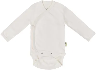 Body cu mânecă lungă Bio Baby - bumbac organic, 68 cm, 4-6 luni, ecru