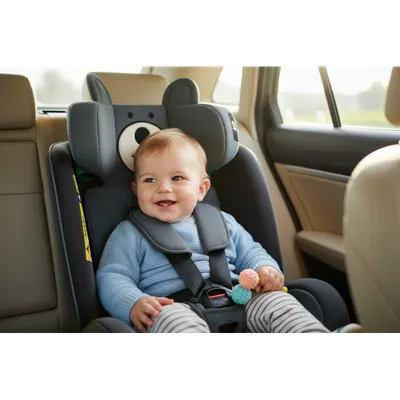 Scaun auto Buf Boof P100 UrsBlack, i-size R129, rotativ 360, isofix, 40-150 cm, 0-36 kg