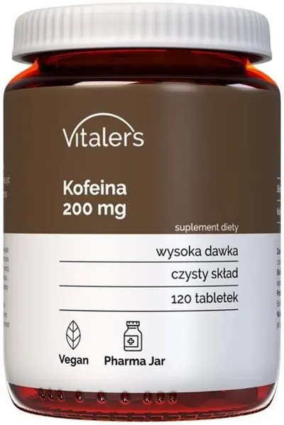 Cafeină, 200 mg, 120 comprimate, Vitaler's