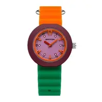 Ceas Copii Sanda 9108 Portocaliu-Verde - Design Fashion, Analog, Rezistent la Apă 3ATM