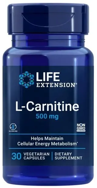 L-Carnitină, 500 mg, 30 capsule, Life Extension