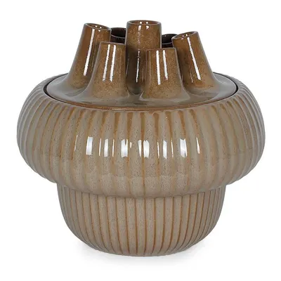 Vază taupe din gresie (înălțime 25,5 cm) Olyssia – Bizzotto