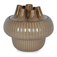Vază taupe din gresie (înălțime 25,5 cm) Olyssia – Bizzotto