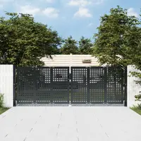 vidaXL Poartă de grădină antracit 300x100 cm oțel