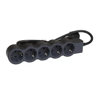Prelungitor Sch 5x2p+t Standard 1,5m 1,5mm2 Negru