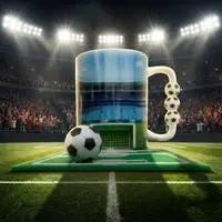 Set Cana cu minge si teren pentru pasionatii de fotbal