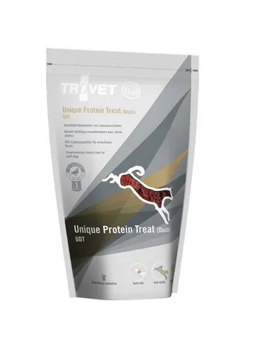 TROVET Unique Protein Treat Duck UDT 125 g recompense cu rață pentru câini