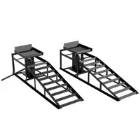 HOMCOM 2 Rampe Hidraulice Auto, Portanță 3T, Înălțime 23-32.5cm, Negru | Aosom Romania