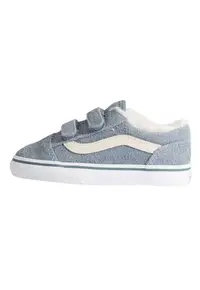 Tenisi din piele intoarsa cu velcro si logo lateral Old Skool V Suede Sherpa
