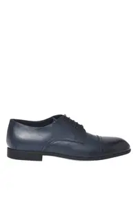 Pantofi derby de piele cu sireturi - Albastru