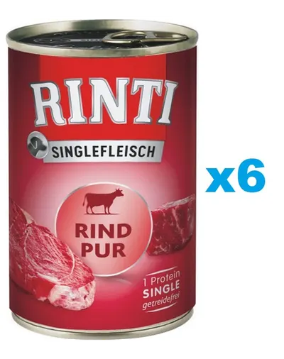 RINTI Singlefleisch Beef Pure 6x400 g vita, hrana monoproteica