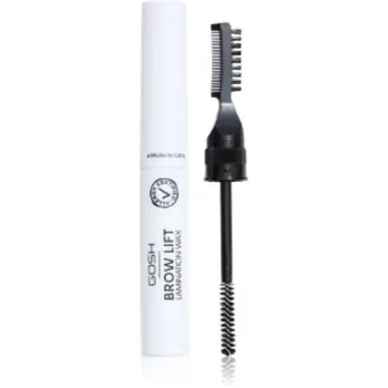 GOSH COPENHAGEN Brow Lift Lamination Wax ceară de fixare pentru sprâncene perie 2 in 1
