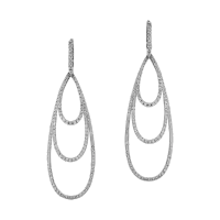 Cercei din aur alb cu diamante de 1.87ct