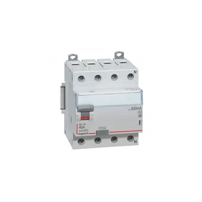 Intrerupator diferential RCD DX³-ID - 4P 400 V~ Nul pe partea dreapta - 80 A - 500 mA - tip A