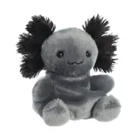 Jucarie de plus de tinut in palma Aurora Palm Pals - Axolotl negru, 13 cm