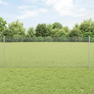 vidaXL Gard din plasă sudată cu stâlpi 100 x 0,8 m Oțel Galvanizat