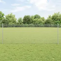 vidaXL Gard din plasă sudată cu stâlpi 100 x 0,8 m Oțel Galvanizat